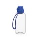 Trinkflasche School klar-transparent inkl. Strap 0,7 l - transparent/blau